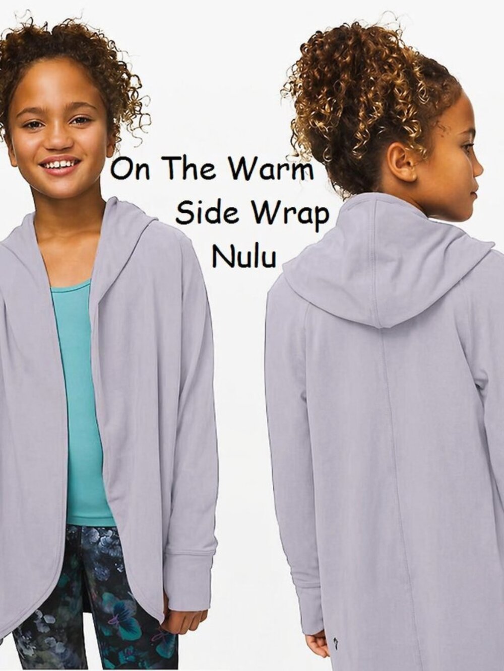 Ivivva by Lululemon🍋 On The Warm Side Wrap nulu pockets size 7 - Picture 2 of 8